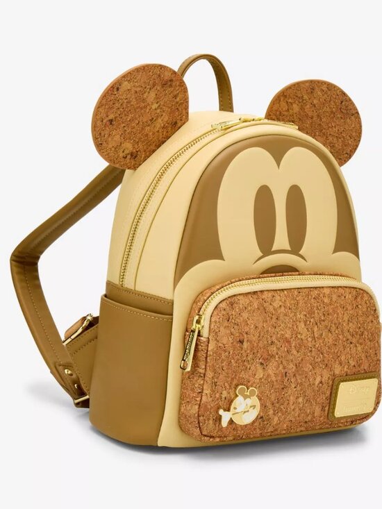 Loungefly Disney Mickey Mouse Corkboard Pin Display Ears Mini Backpack with Pin